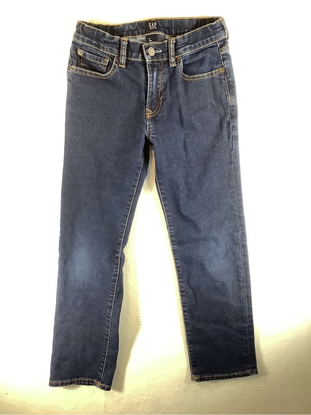 GAP Girls Slim Straight Jeans in Deep Indigo